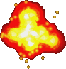 пример одного кадра от спрайта взрыва, созданного Explosion Texture Generator