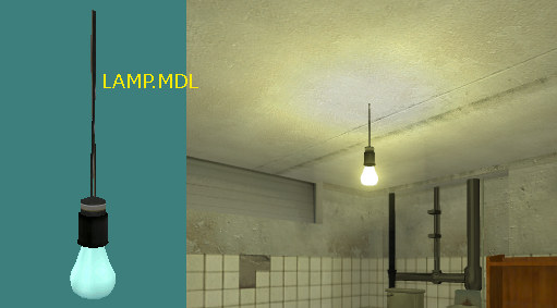 Модель свисающей лампочки из мода Half-Life Red Alert eXpantion