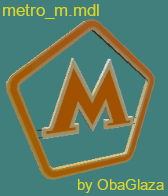 Модель буквы М для вывески метрополитена из мода Half-Life Red Alert eXpantion
